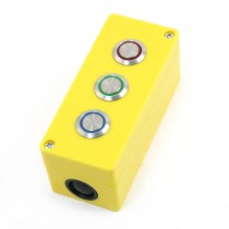 SPDT Momentary Red Green Blue Light 12V Metallic Button Control Station