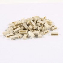100 Pcs 6 Pin 2.54mm Socket Box Straight Header Connector Beige
