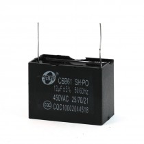 Fan CBB61 Nonpolar 2 Pins 12uF 450V AC Motor Capacitor