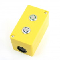 SPDT Locking Dual Green Blue Lamp 12V Metal Button Station 3A 250VAC