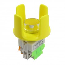 AC 660V 10A 22mm Yellow Non Latching Momentary Push Button Pushbutton Switch