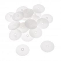 20 Pcs White Plastic 24 x 4mm Machanical Models Gears