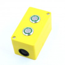 5A 250VAC SPDT Dual Green 12V Lamp Momentary Locking Button Station