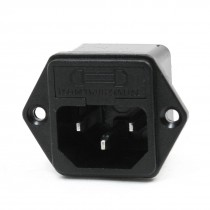 Panel Mount IEC320 C14 Rice Cooker Power Adapter AC 250V 10A w 21mm x 5mm Fuse