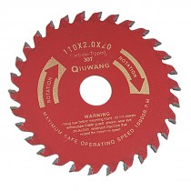 30 Tooth Round 110mm Diameter Red Wood Cutter Saw Blade
