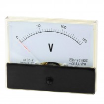 DC 0-150V Class 1.5 Voltmeter Analog Voltage Panel Meter 44C2-V