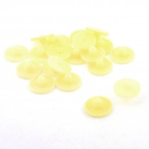 20 Pcs Beige Plastic 15mm Dia Module 04 Electric Model Wheel Gears