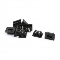 9Pcs Black PCB Board IEC320 Inlet C8 Power Adapter AC 250V 2.5/5A