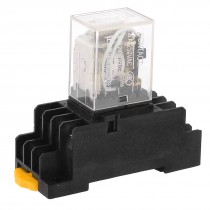 JQX-13F DC 6V Coil 3PDT 11 Pins Electromagnetic Power Relay w PYF11A Socket