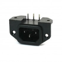 Black Repair Part 3 Pin 250VAC 10A C14 Male Power Adapter Connector