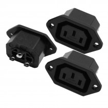 3 Pcs IEC 320 C13 Screw Type Outlet Power Socket Connector AC 250V 10A