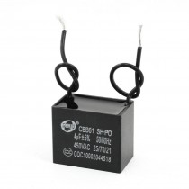 Black 4uF Capacity AC 450V Fan Motor Running Rectangle Capacitor CBB61