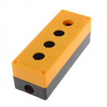 Yellow Black Plastic 4 Control Stations Switch Box for 22mm Push Button