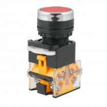 Red Sign Momentary Push Button Switch w 220V Lamp 22mm 1 NO 1 NC 10A 400V AC
