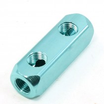 1 4" Thread Aluminum 2 Out 3 in Ports Air Pneumatic Manifold Block