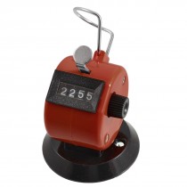 Golf Pitch 4 Digit Number Clicker Hand Held Tally Counter Black Red