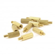 10 Pcs M2 Male to M2 Female Thread Brass Pillars Standoff Spacer