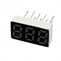Common Cathode 10 Pin Three Digit 0.25Inch Red LED Display 15mmx8mm
