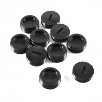 10pcs Black External Thread 17mm x 6mm Carbon Brush Holder Caps Covers