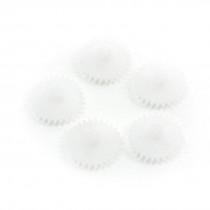 5 Pcs White Plastic Gear for 3.5 Channel RC Helicopter Shaft Universal