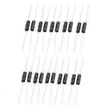 20 Pcs Axial Standard General Purpose Electrolytic Capacitor 6mm x 16mm