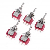 AC 250V 2A 120V 5A SPDT 3 Pin On/On 2 Position Miniature Toggle Switch