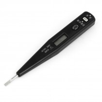 LCD Digital Display Black Slotted Screwdriver 12V-220V AC DC Voltage Tester