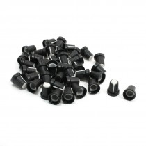 40pcs 6mm Shaft White Control Volume Potentiometer Ratary Knob Pots