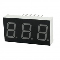 3-Digit Red LED Tube Numeric Display Common Cathode 12 Pins 30x16mm