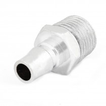 Pneumatic Push in Male Thread Quick Coupler PM-40 Silver Tone