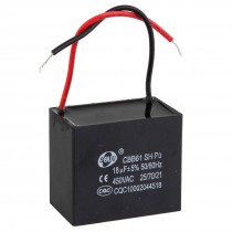CBB61 AC 450VAC 18uF Air Conditioner Wired Motor Capacitor Black