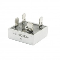 1KV 50Amp 1 Phase Diode Bridge Rectifier Silver Tone KBPC50-10 for PCB