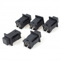 5 x Black SPST Self Locking Push Button Switch AC 125V 3A 250V 1A