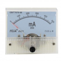 85C1 Rectangle Shaped 0-500mA Analog Panel Ammeter Gauge