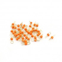 50 x Orange Ceramic Bead Gold Plated Copper Solder Probe PCB Test Pin