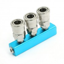 Compressor Pipe Fitting 3 Way Inline Air Hose Quick Connection Coupler