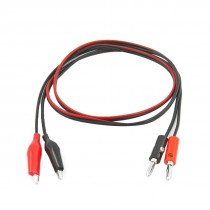 2 Pcs Insulating Alligator Clip Test Lead Cable Black Red 100cm for Multimeter