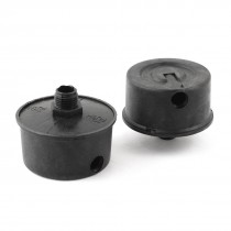 2 Pcs 16mm Thread Admitting Port Muffler Silencer Black for Air Compressor