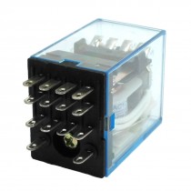 MY4N-J AC 12V Coil Red Indicator LED Electromagnetic Power Relay 14 Pin