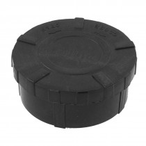 Plastic Round Black 1.2" Dia Male Thread Exhaust Silencer Muffler