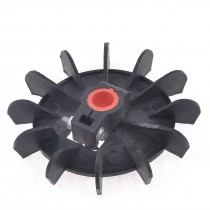 Replacement Black Plastic Inner Dia 1.1cm 12 Impeller Motor Fan Blade