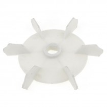 Replacement White Plastic Inner Dia 1.6cm Six Impeller Motor Fan Blade