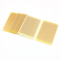 5Pcs Prototyping Universal Copper PCB Board Stripboard Yellow 5cmx7cm