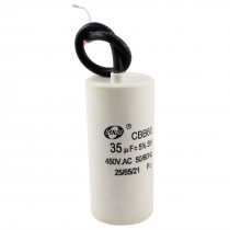 Polypropylene Film AC Motor Running Capacitor 35uF 450V CBB60 White Housing