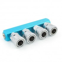 Industrial Piping Air Hose Multi Four Way Pass Base Pneumatic Fitting