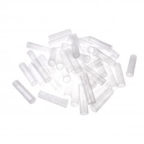 50 Pcs Clear White Plastic Rounded Bottom 3.7" Long Test Tube 20ml