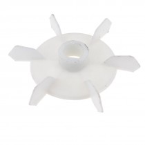 Replacement White Plastic Inner Dia 2.0cm 6 Impeller Motor Fan Blade