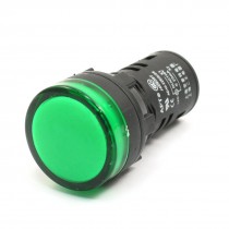 Panel Mounted AC/DC 110V 20mA Green Fault Indicator Pilot Light Lamp