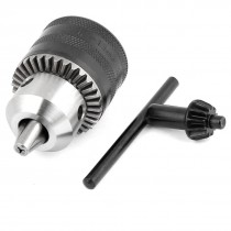 B16 1.5-13mm Capacity Steel Core Metal Drilling Spanner Drill Chuck w Key