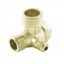 0.38" 0.64" 0.7" Thread Brass Air Compressor Check Valve Gold Tone
